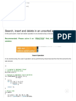 Search, Insert and Delete in An Unsorted Array - GeeksforGeeks