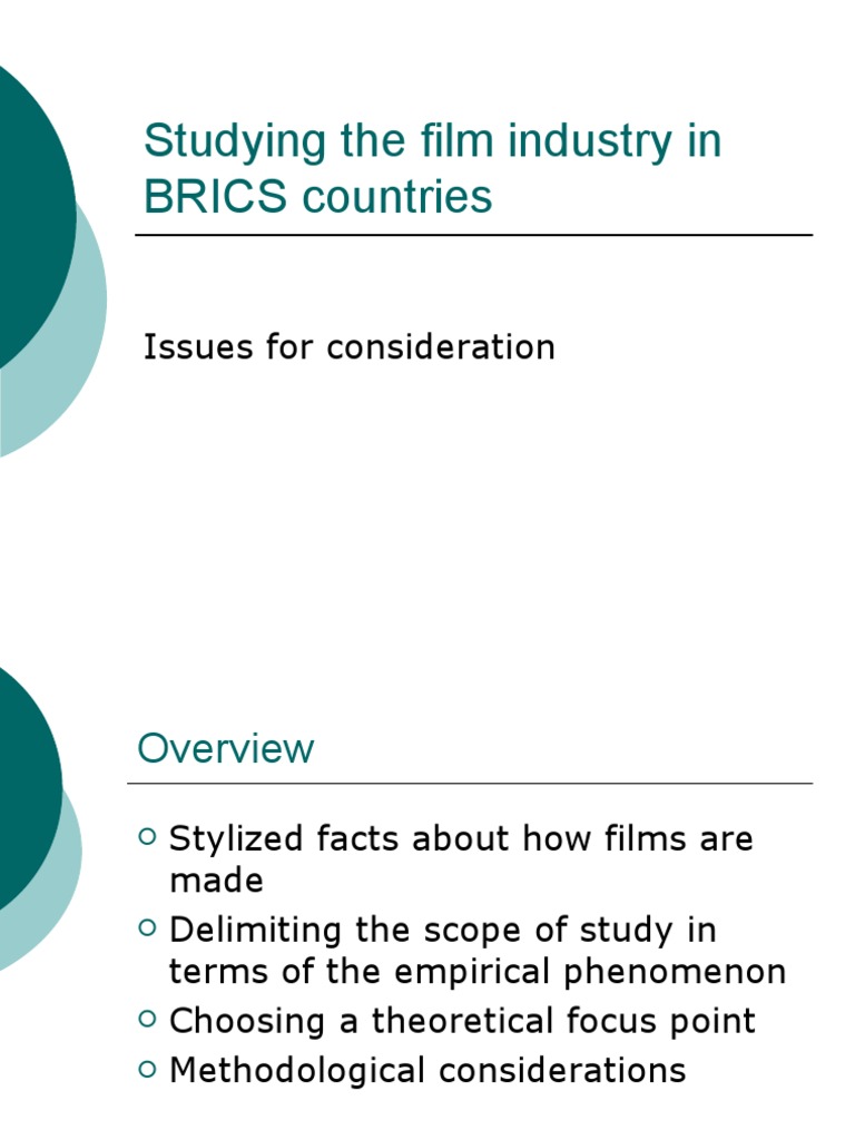 Studying The Film Industry in BRICS Countries: Issues For Consideration ...
