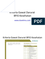 Kriteria Gawat Darurat