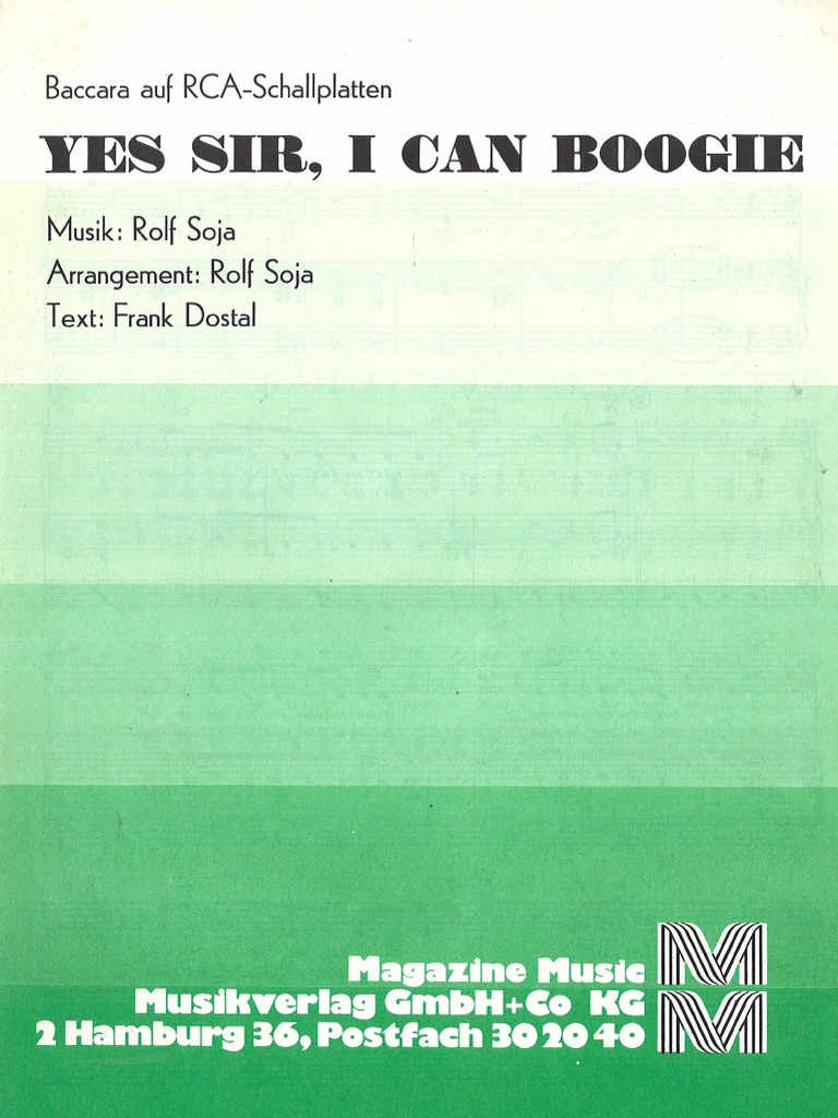 Baccara Yes Sir I Can Boogie PDF PDF
