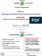 General Course Information and Introduction: Engineering Ethics and Professional Conduct