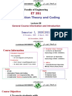 Information Theory and Coding: Faculty of Engineering