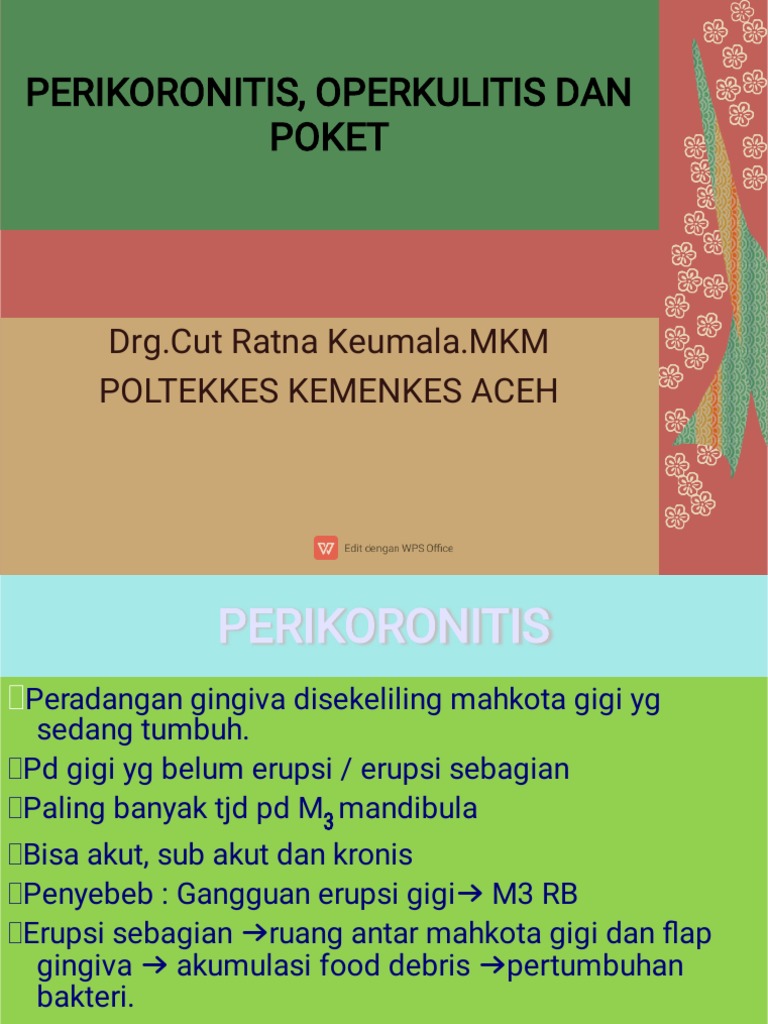 Perbandingan Perikoronitis dan Operkulitis | PDF