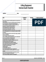 HLG HSE SPI FM 051A Rev 00 Lifting Equipment Audit Checklist
