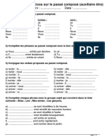 Fiche Exercices Sur Le Passe Compose Auxiliaire Etre 8ztkbBJ3