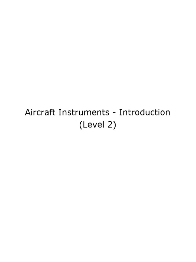 Overview of Aircraft Instrumentation | PDF | Manufactured Goods | Aerospace