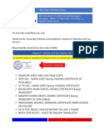 4nations - Documents Checklist