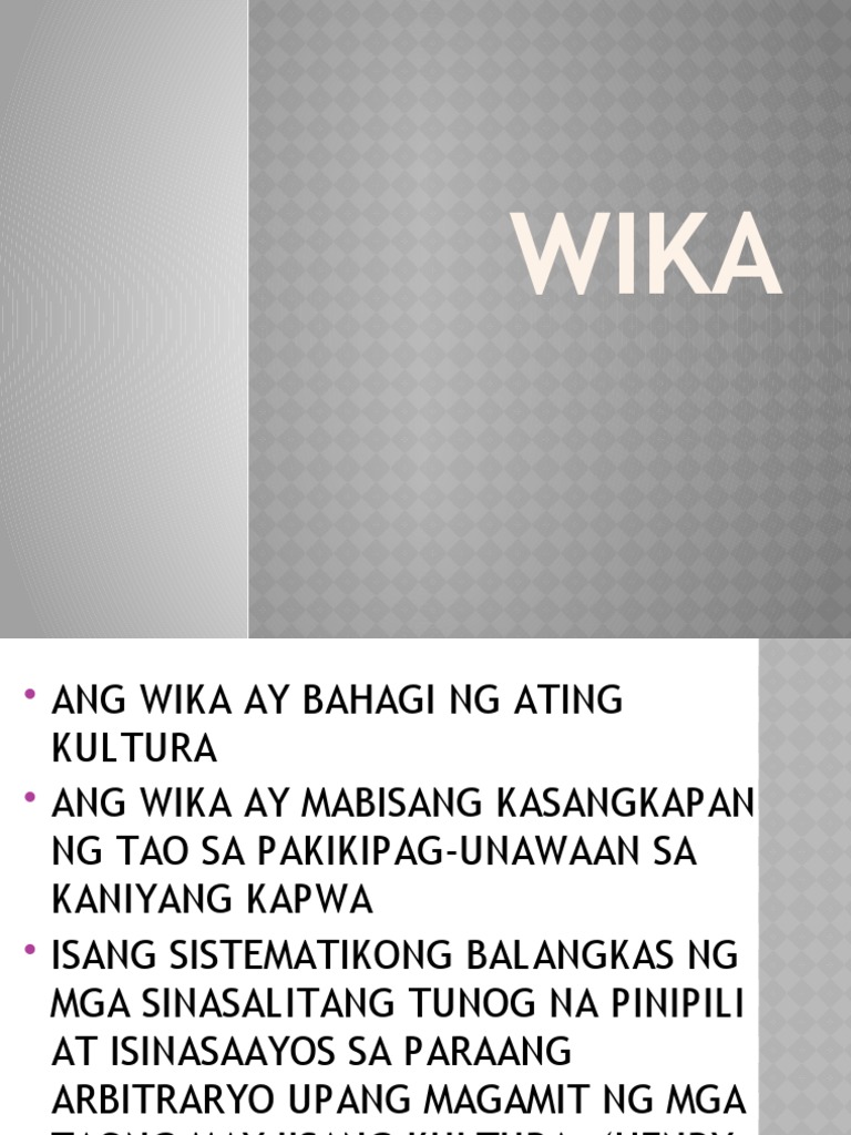 1.1 Wika | PDF