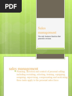 Sales Management: The Only Business Function That Generates Revenue