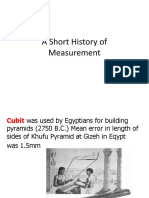 A Short History of Measurement Systems