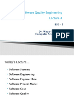 Software Quality Engineering: Bse - 5 Dr. Waqar Mehmood Computer Science Dept Cui Wah