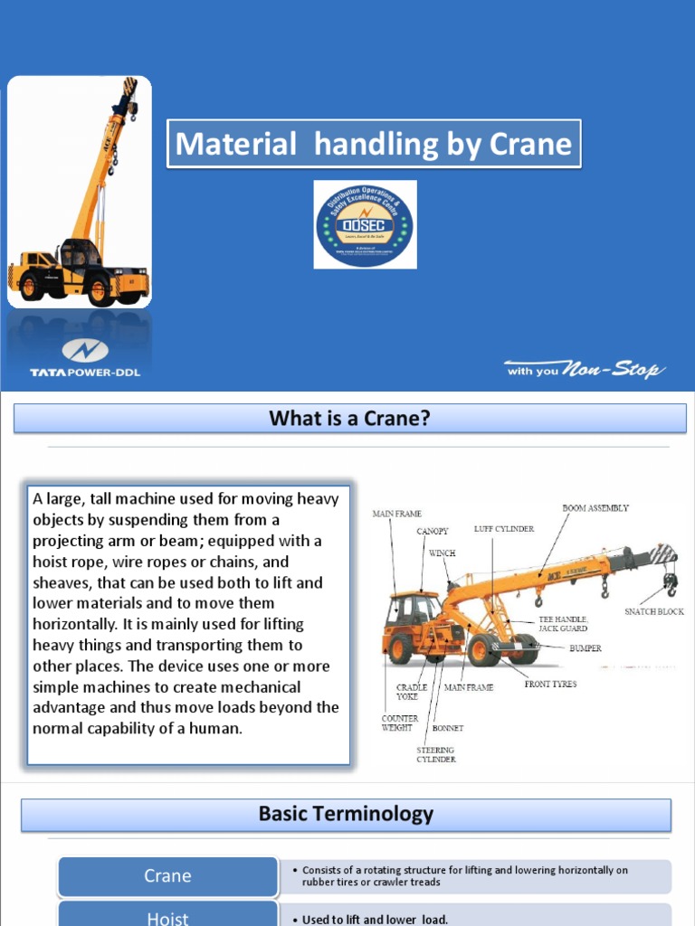 Material Handling by Crane | PDF | Crane (Machine) | Tools