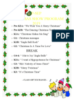 P-Sep Christmas Show Program 2019: Break
