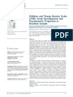 Children and Young Anxiety Scale-CYAS: Scale Development and Psychometric Properties in Brazilian Sample