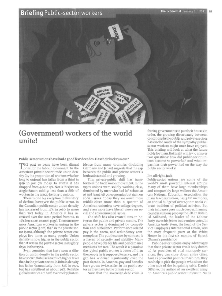 Public-Sector Unions: Power and Future | PDF | Trade Union | Retirement