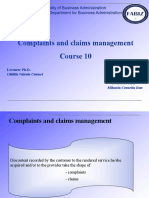 CRM Course No. 10 - 2020 - Complaints and Claims Management