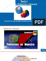 Tema: Población y Muestra: Docente: Dr. Ing. Oswaldo Hurtado Zamora