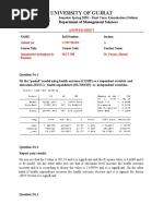 University of Gujrat: Department of Management Sciences