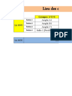 Lieu Des Cours Et TD: Groupes: 1+2+3