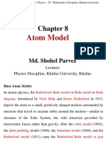 PHY-2251 (B) Physics - IV Chapter 8 on Atom Model