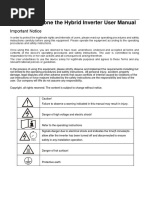 10kW All-In-One The Hybrid Inverter User Manual: Important Notice