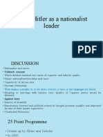 Adolf Hitler As A Nationalist Leader