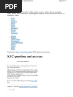 KBC Questions and Answers Compilation | PDF | Sports
