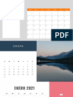 Calendario Enero 2021 para Imprimir