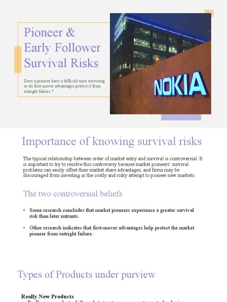 Pioneer & Early Follower Survival Risks | PDF | Innovation | Microeconomics