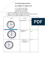 E.C.S KG Primary School Grade 1 Math's 3 Quarter Not
