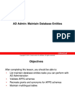 AD Admin: Maintain Database Entities