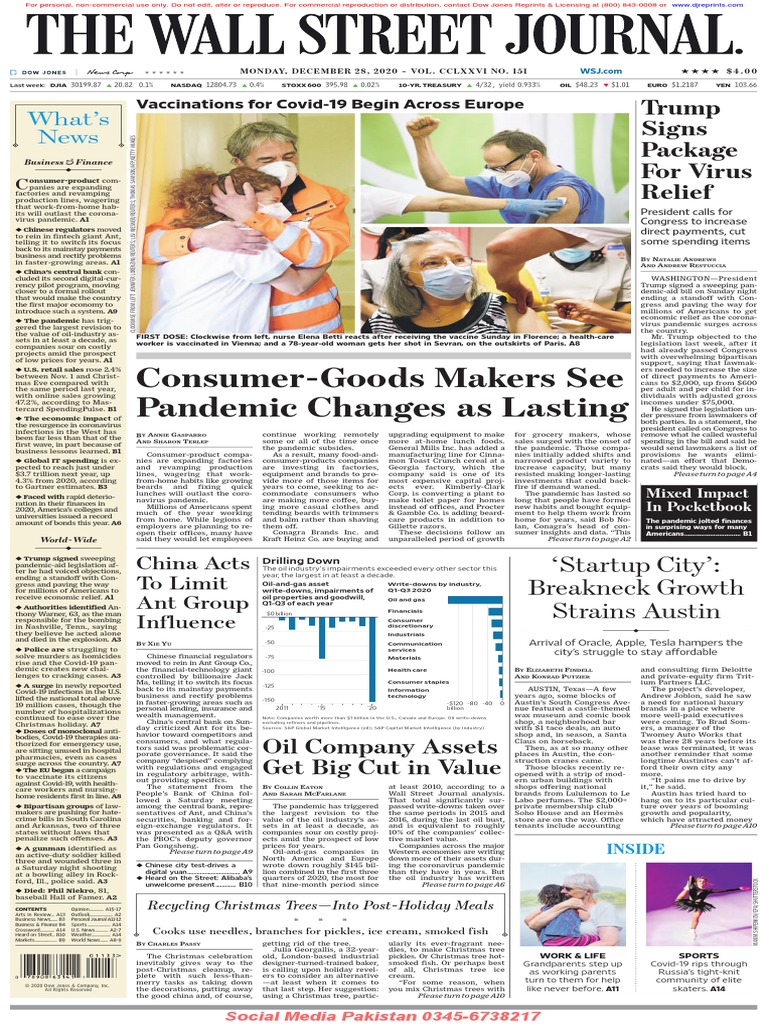 28 Dec Wall Street Journal PDF Business