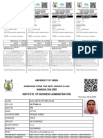 University Sindh Admission Form
