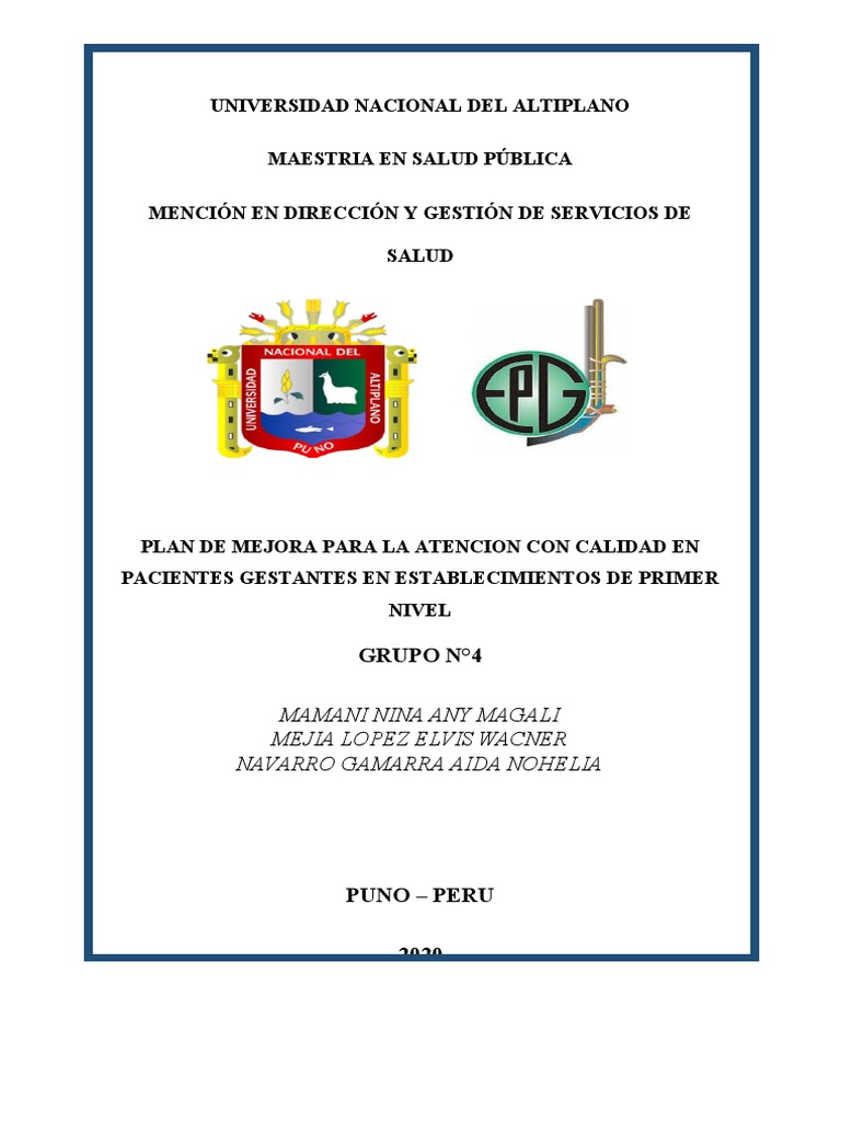 Mejora de Atención a Gestantes en Salud | PDF | Muerte materna | Hospital