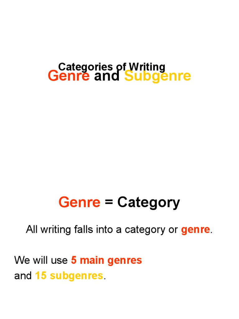 Understanding Literary Genres and Subgenres | PDF | Narrative | Fantasy