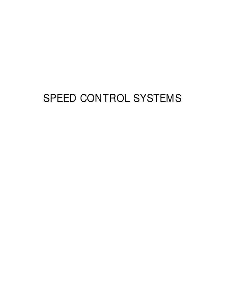 SP (H4SO) Speed Control | PDF | Throttle | Vehicle Technology