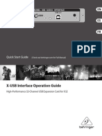 X-USB Interface Operation Guide