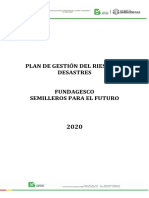 Plan de Gestion Del Riesgo de Desastres