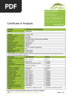 Certificate of Analysis: Product Tri-Sodium Citrate Dihydrate