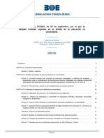 3a - COVID - Real Decreto-Ley 31 - 2020, de 29 de Septiembre, Medidas Educación PDF