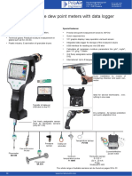 DP 500/510 - Mobile Dew Point Meters With Data Logger: Special Features: Applications