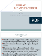 Akhlak Berproduksi