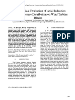 Theoretical Evaluation of Axial Induction Factor and Pressure Distribution On Wind Turbine Blades