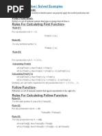 First and Follow-First Function - Rules For Calculating First Function