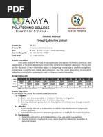 Forensic Laboratory Science Module