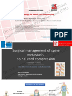 Spinal Cord Compression RT & Surgery