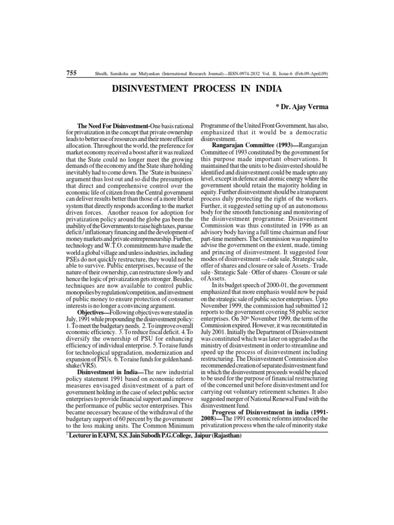 disinvestment-process-in-india-pdf-economies-business