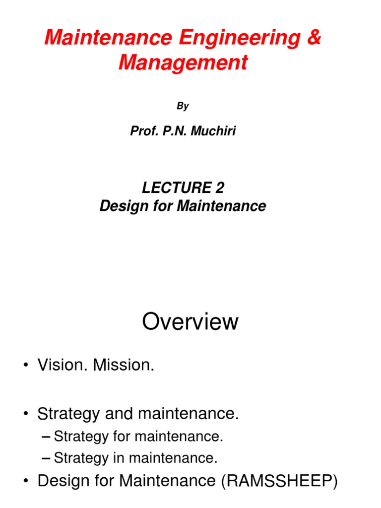 Design Strategies for Effective Maintenance | PDF | Capital Expenditure ...