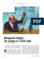 Management Integrity:: The Lynchpin of aGAAS Audit
