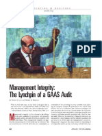 Management Integrity: The Lynchpin of a GAAS Audit